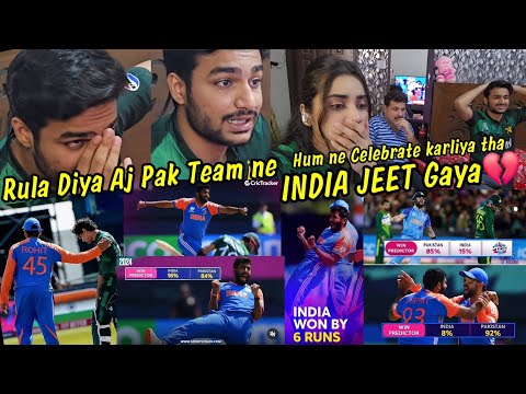 INDIA🇮🇳 Beat PAKISTAN🇵🇰 Emotional Moments for Pakistan Public 😭 Jeeta houa Match Haar Gaye😭
