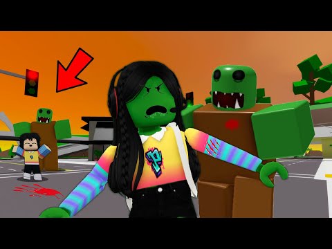 SOBREVIVO a la invasión ZOMBIE  y ME MUERDE UN ZOMBIE 💀en roblox con mi hermanita | paolazgames