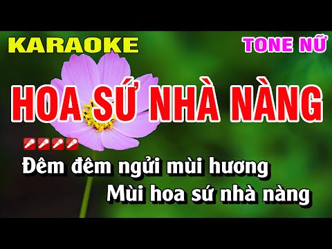 Karaoke Hoa Sứ Nhà Nàng Tone Nữ Nhạc Sống | Nguyễn Linh