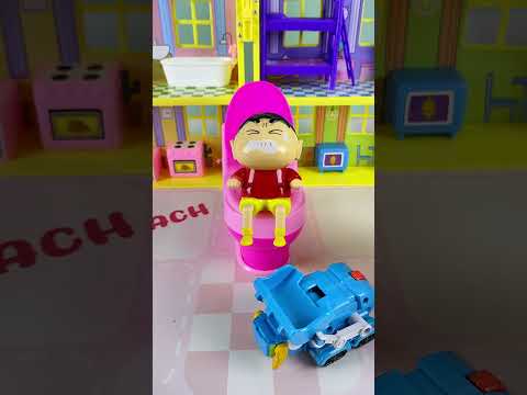 ⚡💩🔥 Shin chan go poo poo 💡 toilet 💥✨🎉 ASMR #MushroomToysUnboxing #shinchan #nezha #toilet