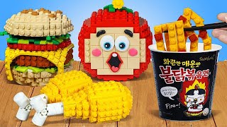 ASMR Mukbang The World's Spiciest FIRE NOODLES AND Tteokbokki EATING SOUND Lego Apu Animation