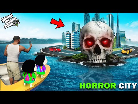 Shinchan And Franklin Visit The HORROR City Island In GTA 5!