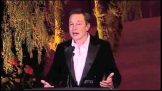 Elon Musk stresses Climate Change threat at the EMA Awards (2012)