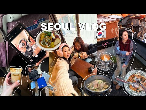 首爾VLOG🇰🇷跟梅根的快閃之旅！漢南洞逛街/狎鷗亭排隊午餐/超質感夕陽咖啡廳/布帳馬車吃烤腸/購物分享✨