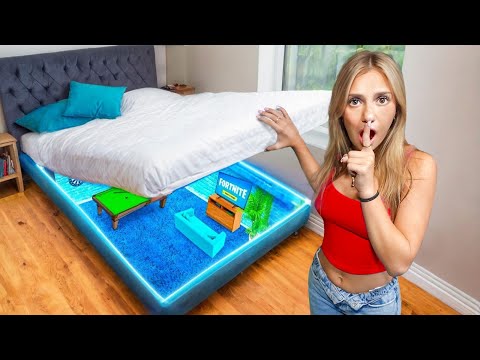 I Built A SECRET Room Under My Brother's BED !!