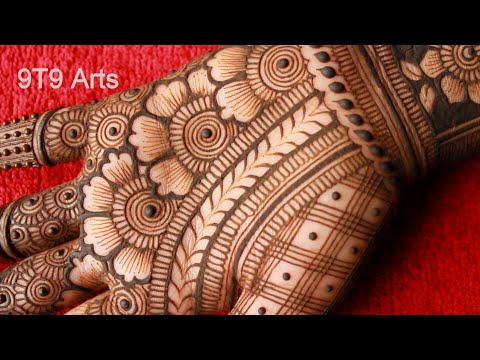 Easy Semi Bridal Mehndi Designs | Simple Bharwa Mehndi Designs for Front Hand | Floral Henna Designs