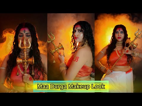 Durga Mata Makeup  Look Challenge || Navratri Ka Mahina ||Kavita Solanki Vlogs