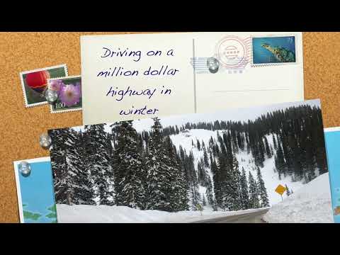 Driving Million Dollar Highway during Winter   4K