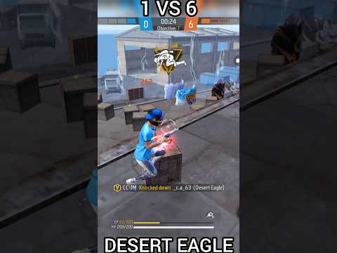 White Angelic 😈 1 vs 6 Desert Eagle Impossible Shot Hariscar 💥#hariscar #freefire #1vs6