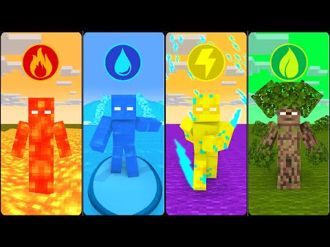 Monster School & PRISON BREAK Elemental  Brothers VS Skibidi Elemental Brothers -Minecraft Animation