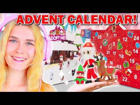 I OPENED The REAL LIFE Adopt Me CHRISTMAS Calendar! (Roblox)