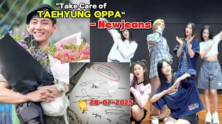 BTS V showing support to Newjeans Once again By sharing Newjeans Letter to Him