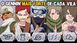 O GENNIN MAIS PODEROSO DE CADA VILA EM NARUTO