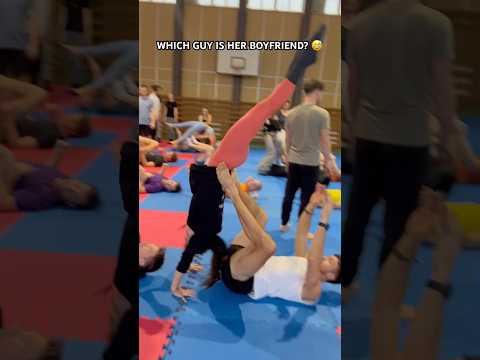 Which one is her boyfriend? 😅 #shorts #funny #acrobatics #acrobats #tricks #viralvideos