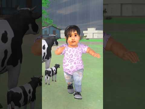 rain 🌧️ me kaha se aa gyi cows 🐄 choti anaya ke pass