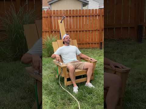 This summer I made the perfect chair for a hot day #watermister #woodworking #woodworkingideas