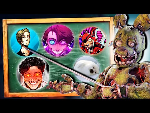 Teaching Top FNAF Players Springtrap ft. @Dawko @8BitRyan@FusionZGamer @AiminOC @SupahsYT