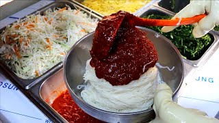 살다 살다 이런 국수는 처음 봅니다! 무섭게 막 퍼주는 비빔국수 Korean street food