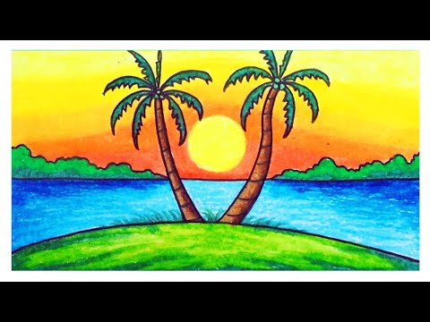 How To Draw Scenery Easy For Beginners |Drawing Scenery Step By Step -  YouTube