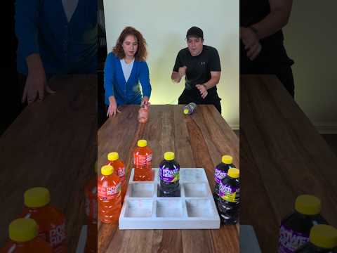 Who Will Win? 🤔 Bottle Flip ❌⭕ #tictactoe #familyfun #bottleflip