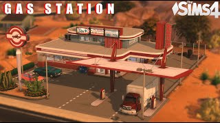 SimFuel & Dine Gas Station ⛽ (no CC) 🔑 (GIVEAWAY🎁) The Sims 4 | Stop Motion