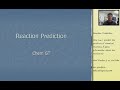 Chemical Reaction Types and Predictions
