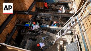 YouTube video thumbnail: Under Notre Dame Cathedral, a 'dig of the Century' Unearths 1,700 Years of History
