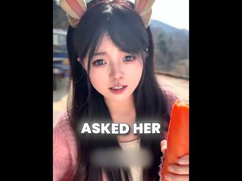 Cute Girl Built The Great Wall Of China Using Only Carrots 🥕🤯 #shorts