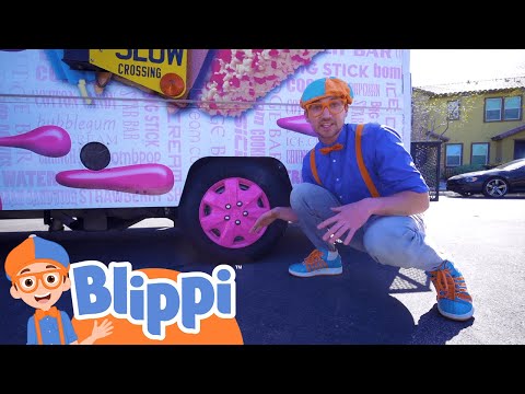 Blippi Explores a Ice Cream Truck | Cars, Trucks & Vehicles Cartoon | Moonbug Kids