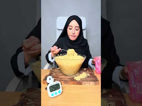 تحدي الاندومي الجزء الخامس تتوقعو في قد ايش اقدر  أخلصه🤭💕؟؟!!