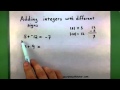 Adding Integers with Different Signs