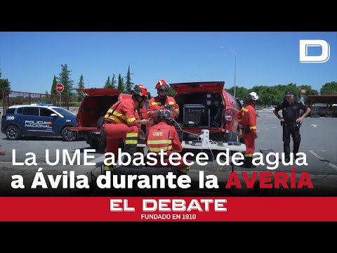 La UME se despliega en Ávila para abastecer de agua mientras el Ayuntamiento busca soluciones