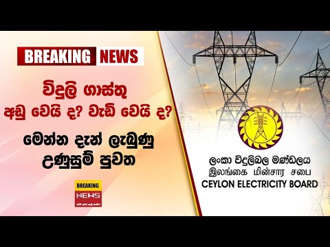 විදුලි ගාස්තු අඩු වෙයි ද? වැඩි වෙයි ද? මෙන්න දැන් ලැබුණු උණුසුම් පුවත