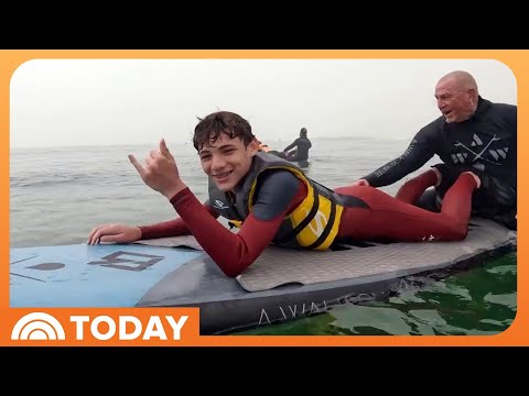 YouTube video thumbnail: Nonprofit Program Helps Kids With Special Needs Catch a Wave