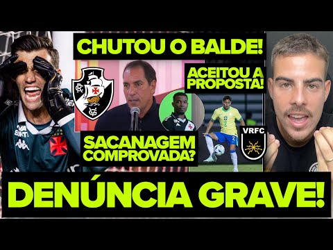 DENÚNCIA GRAVE AS VESPERAS DA DECISÃO! TITULAR GERA CRISE! CONTRATAÇÃO NO VASCO DE EMPRESÁRIO!