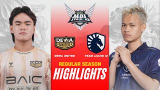 [HIGHLIGHTS] DEWA UNITED vs TEAM LIQUID ID REGULAR SEASON | MPL ID S16 DEWA vs TLID