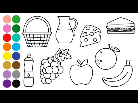 PICNIC Drawing, Painting and Coloring for Kids, Toddlers | Learn How to Draw