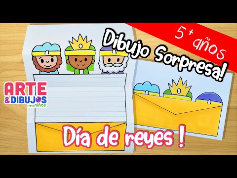 Como dibujar CARTA DE DÍA DE REYES | DIBUJO SORPRESA |  Arte y Dibujos para Niños