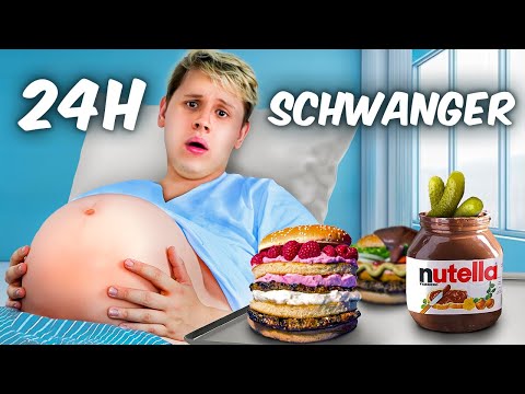 Ich bin SCHWANGER / 24 STUNDEN als SCHWANGERER Mann ESSEN&LEBEN😨🫃(Verrückte ERNÄHRUNG)