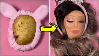 ASMR para Dormir 💤 Maquiando e Transformando uma Batata🥔💋