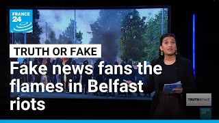YouTube video thumbnail: Belfast Knife Attack: False Images, Misinformation Fuel Anti-Immigration Riots