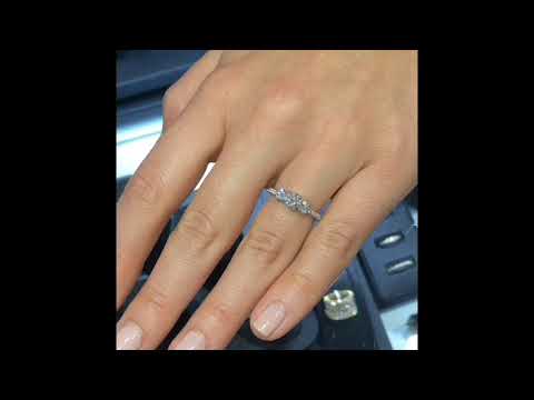 .90 ct Round Diamond Three-Stone Engagement Ring