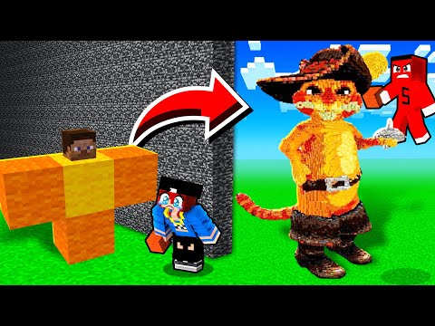 HASANI YAPI KAPIŞMASINDA ÇİZMELİ KEDİ ile TROLLEDİM !! - Minecraft