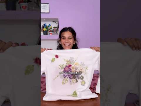 T shirt pe leaf print kar diya 😱 #minivlog #shorts #tranding #vlog #diy