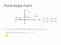 Point-Slope Form and Slope Concepts