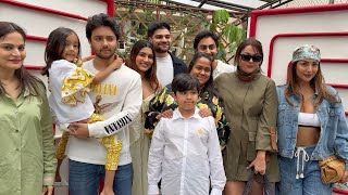 Alvira, Arhaan,  Nirvan , Malaika Arora, Amrita Arora & Arpita Khan Spotted At Scarlet Café In Juhu