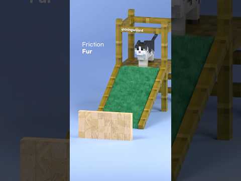 The cat goes down the slide! Butโฆ whatโs with the floor?! ๐ฑ๐ | 3D Friction Test