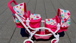 Unboxing & Assembly of Twin Pram | Baby Annabell Dolls Pram Walk & Setup Ideas