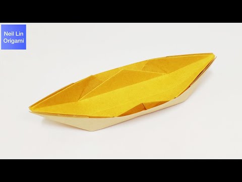 簡單摺紙船教學 - 讓我們一起用紙摺出可以浮在水面上的船 兒童折紙