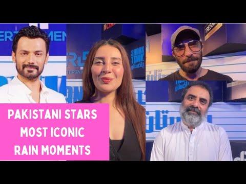 Pakistani Stars shared their most 'Iconic Rain Moments' #zahidahmed #aijazzaslam #nehakhan